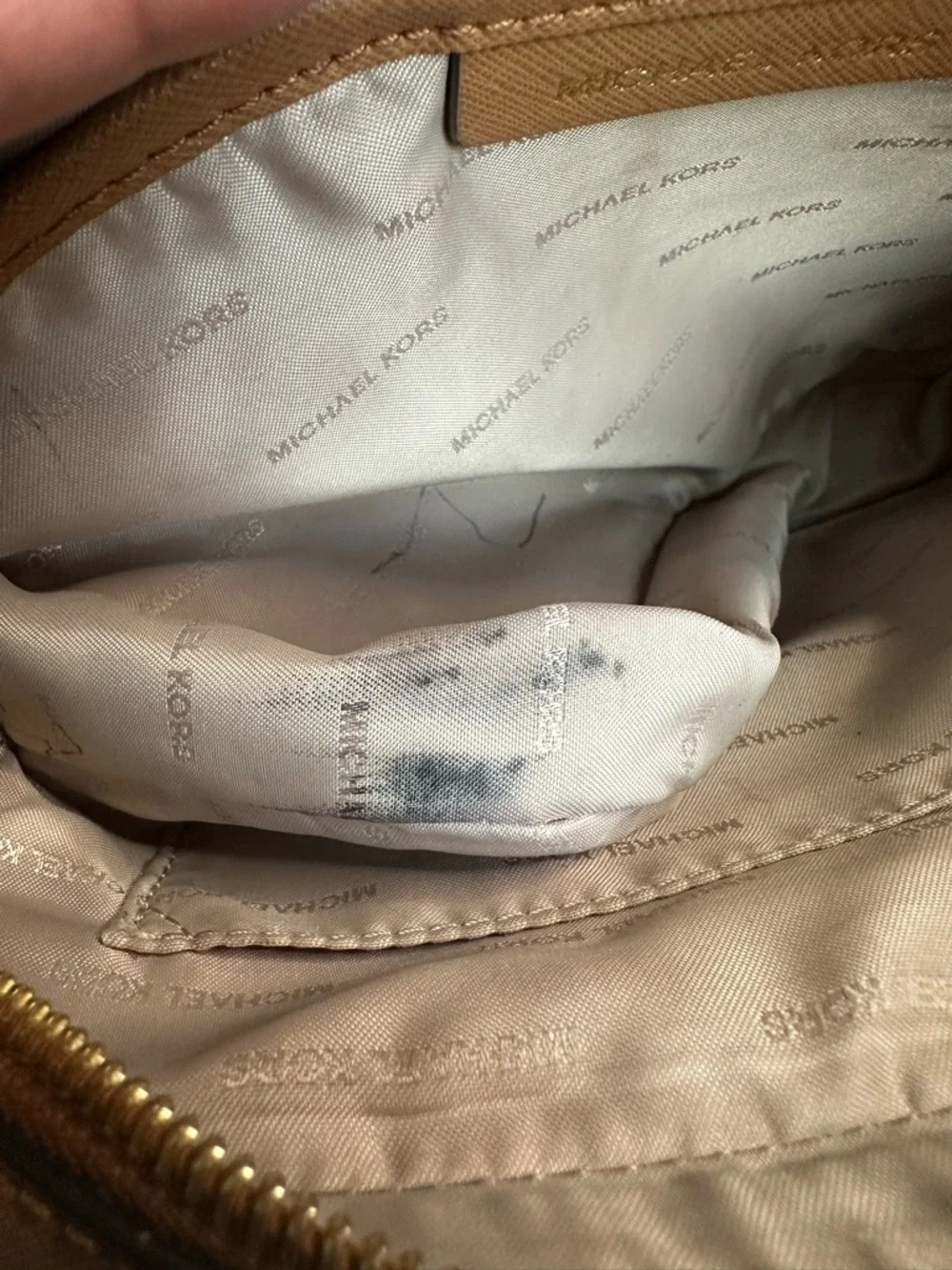 Michael Kors Jet Set Light Brown East West Large Crossbody Bag Good Condition - Picture 9 of 11